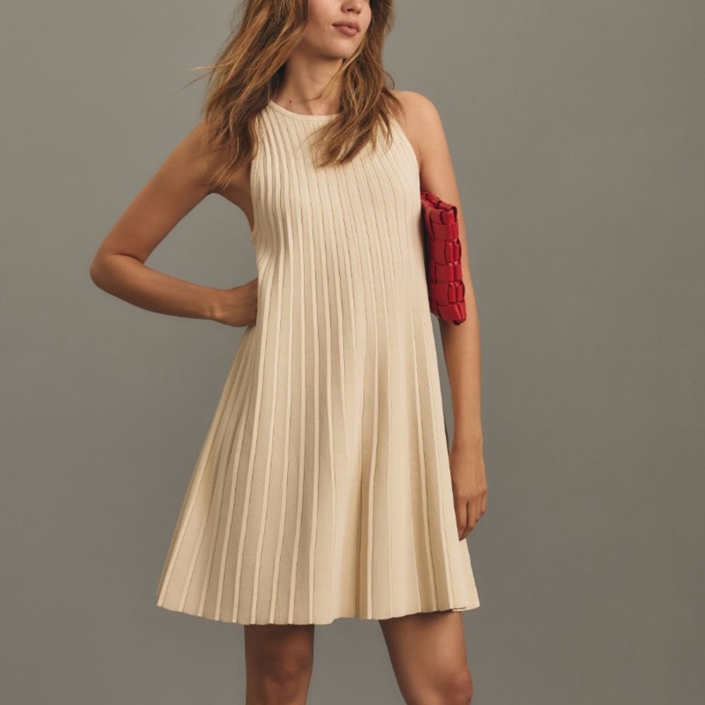 Anthropologie English Factory Sleeveless Pleated A-Line
Knit Mini Dress Medium